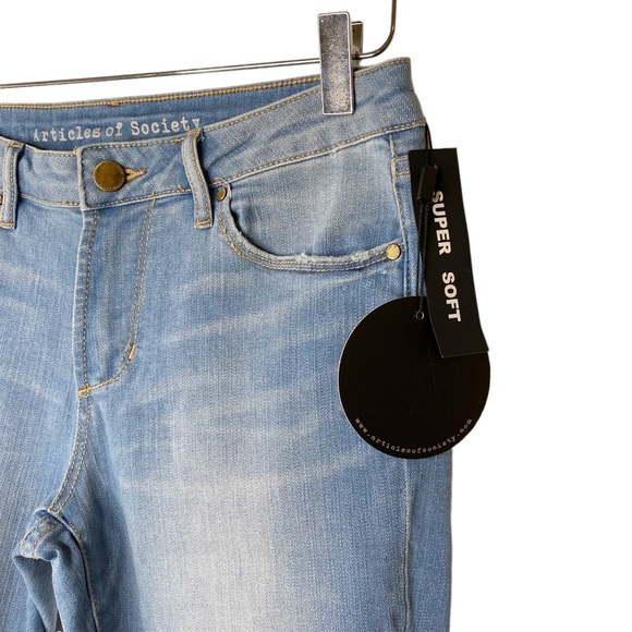 NWT Articles of Society Paint Splatter Sarah Skinny Jeans Raw Hem Size 27 - Picture 4 of 9